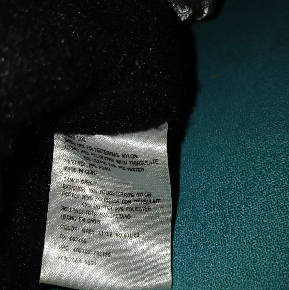 Thinsulate thermal insulation women gray gloves size L/XL